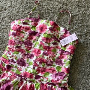 wild fable Pink & Green Floral Mini Dress